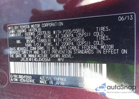 2013 Scion Xb z USA, uszkodzony, nr VIN JTLZE4FE4DJ042064